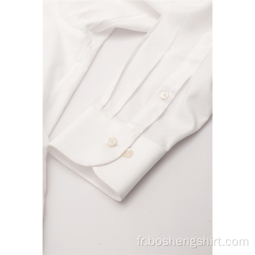 Chemise habillée blanche personnalisée pour hommes